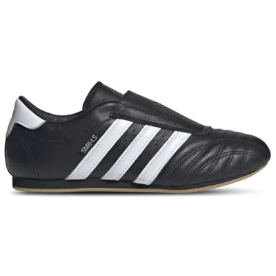 Adidas Originals Taekwondo Striped Leather Sneakers In Black