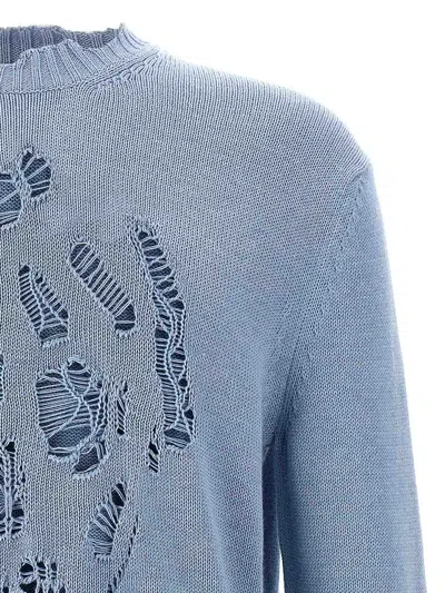 Alexander Mcqueen Mcqueen Skull Sweater In Blue