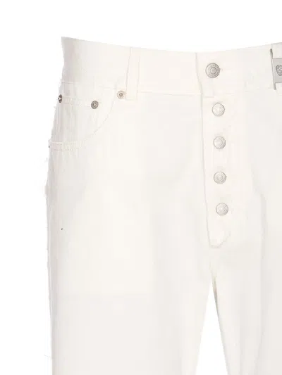 Alexander Mcqueen High Waist 5 Pockets Belt Loops Trousers In White
