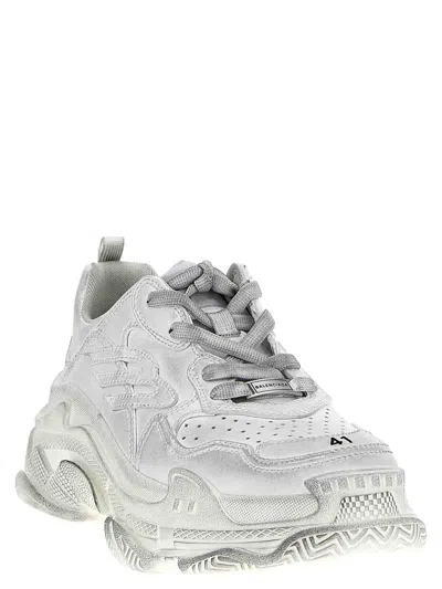 Balenciaga Triple S Sporty Sneakers In Gray