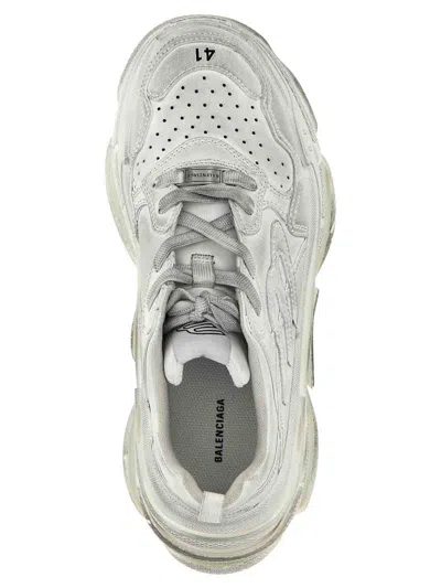 Balenciaga Triple S Sporty Sneakers In Gray