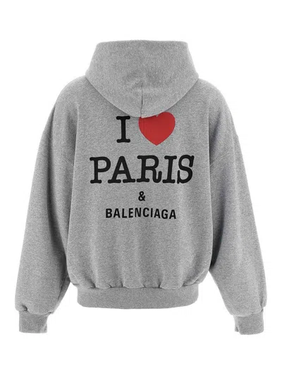 Balenciaga Woman Grey Sweatshirts In Gray