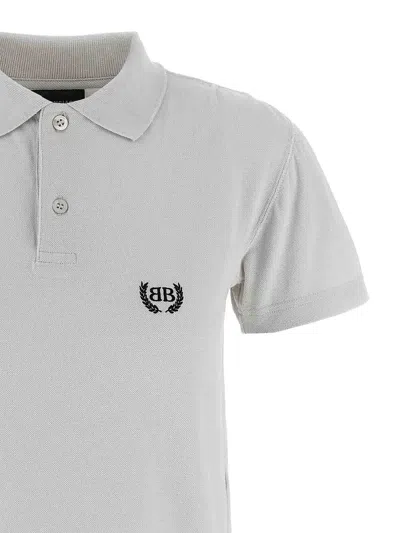 Balenciaga Logoed Polo Shirt In White