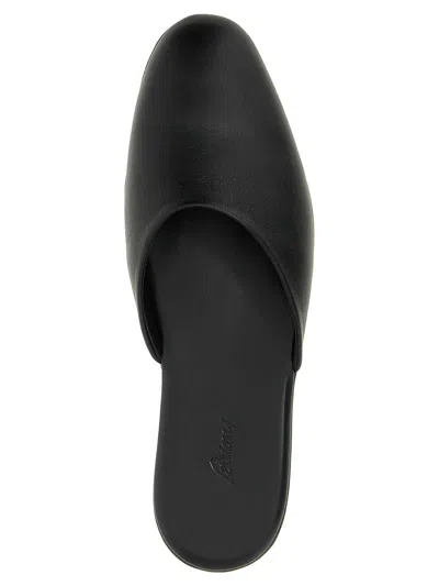 Brioni Leather Almond-toe Mules