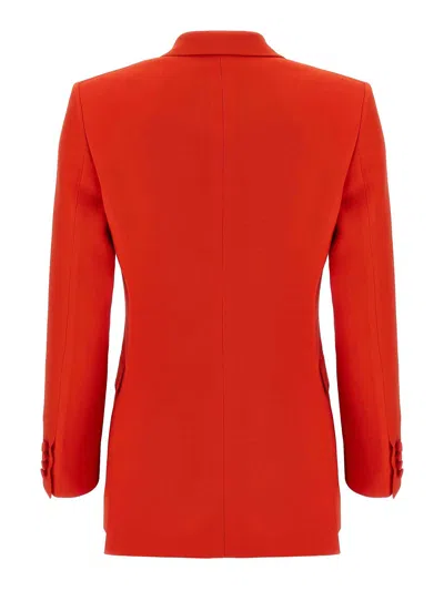 Brioni Double-breasted Peak-lapel Blazer In Orange