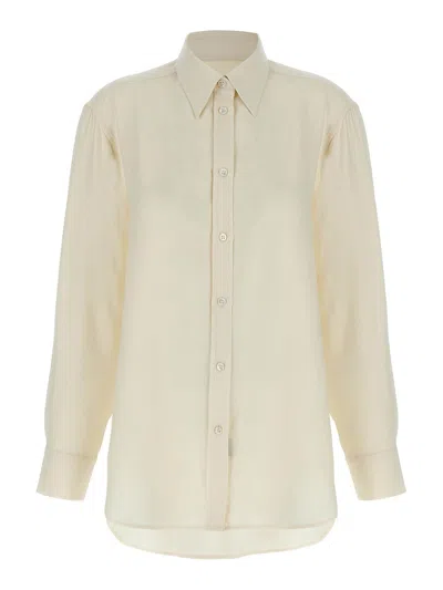 Brioni Buttoned Oversized Shirt In Neutral