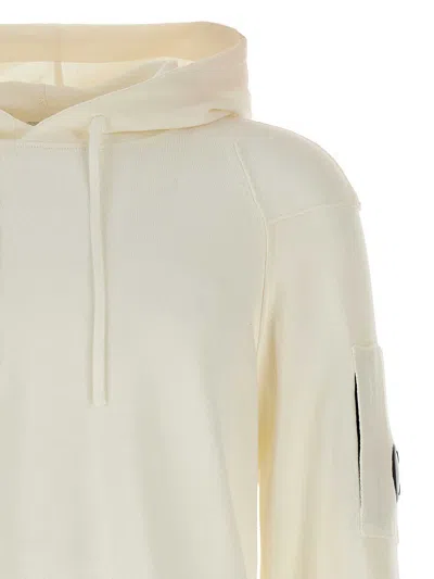 C.p. Company Sea Island Hoodie In White