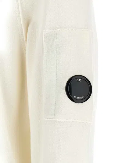 C.p. Company Sea Island Hoodie In White
