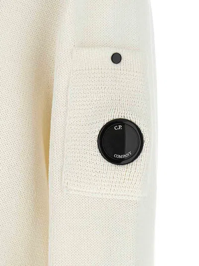 C.p. Company Mercerized Cotton Sweater In White