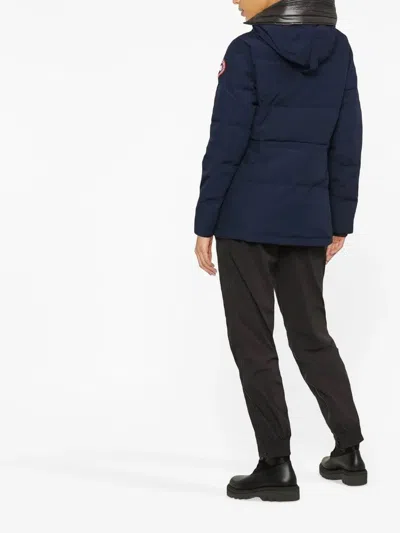 Canada Goose Hooded Padded Coat In Blue
