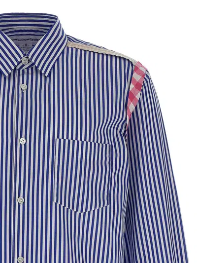 Comme Des Garçons Shirt Striped Collar Button-down In Blue