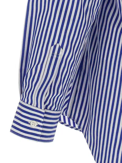Comme Des Garçons Shirt Striped Collar Button-down In Blue