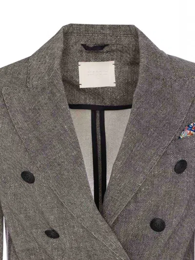 Circolo 1901 Double Breasted Buttons Closure Jacket In Gray