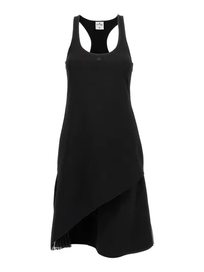 Courrèges Infinity Pleats Crepe A-line Dress