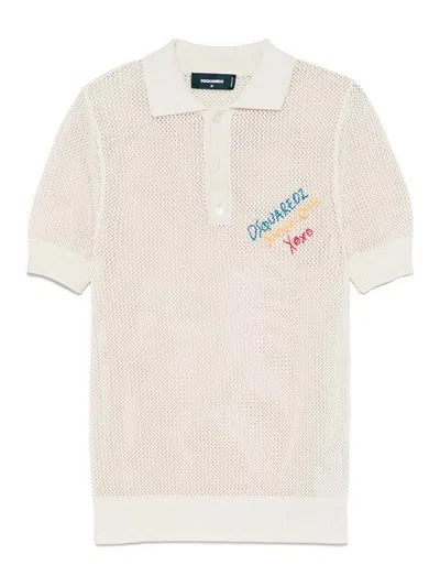 Dsquared2 Knit Polo In White
