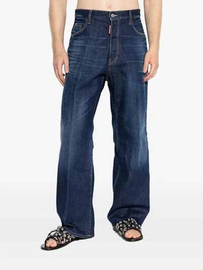 Dsquared2 Denim Wide-leg Jeans In Blue