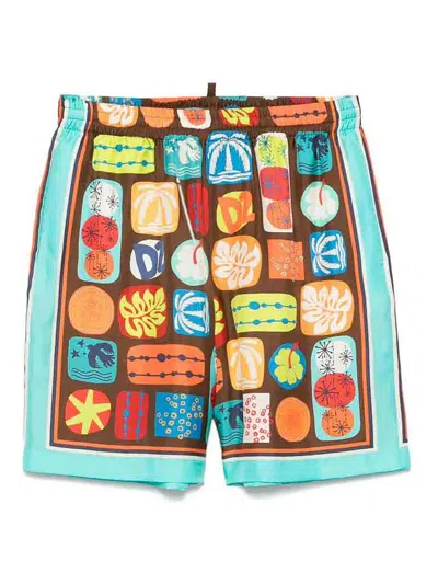 Dsquared2 Elastic Boxer Shorts In Multi