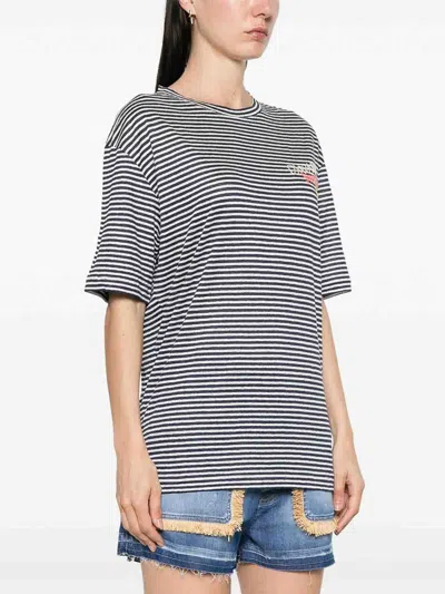 Dsquared2 T-shirt And White Pole In Blue