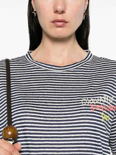 Dsquared2 T-shirt And White Pole In Blue