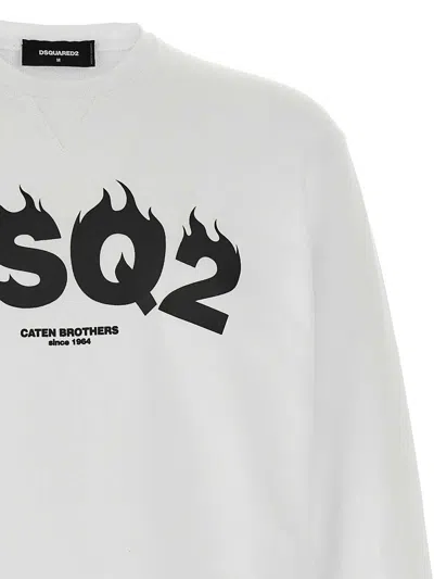 Dsquared2 Cool Fit Sweatshirt In White