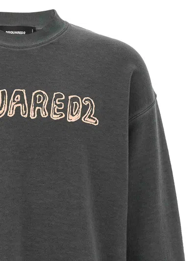 Dsquared2 "top Fade" Crew Neck Sweatshirt In Gray