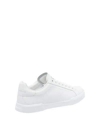 Dolce & Gabbana Leather Sneakers In White