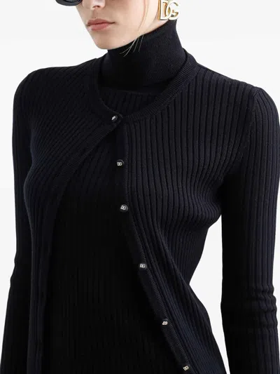 Dolce & Gabbana Cardigan With Buttons Clothing In Blue
