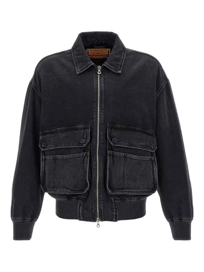 Diesel Jacket In Batavia-weave Denim In Black