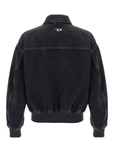 Diesel Jacket In Batavia-weave Denim In Black