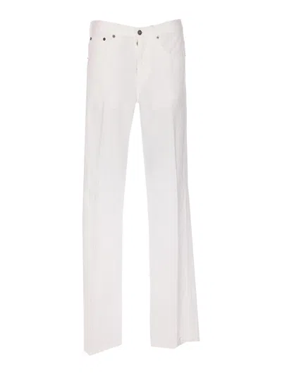 Dondup Jacklyn Trousers With Pockets And Loops In White