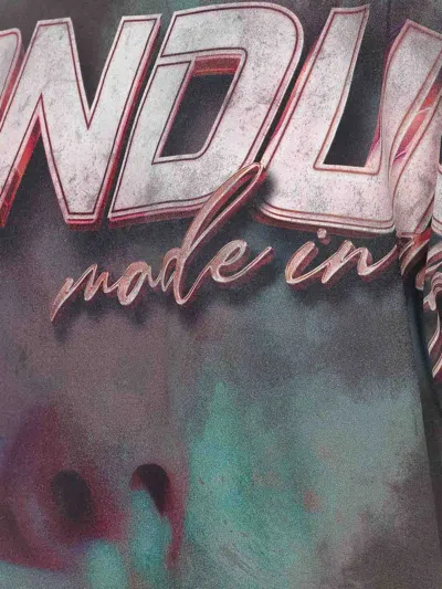 Dondup Crewneck Logo Print Graphic Top In Multi