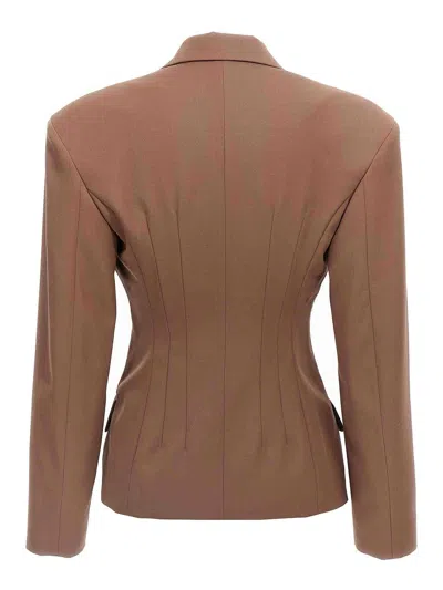 Dries Van Noten 'bohana' Blazer Single-breasted Back Vent In Brown