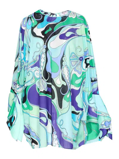 Emilio Pucci Orchidee Print Dress In Multi