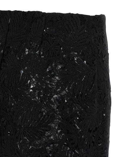 Ermanno Scervino Intricate Lace Effect Skirt With Tulle Lining In Black