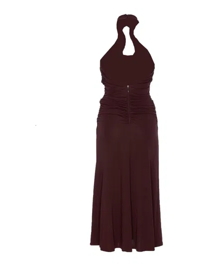 Elisabetta Franchi Ruffled Dress Embellished Detail