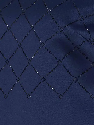 Elisabetta Franchi Blue Dresszip And Hook Closure On The Back In Blue