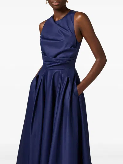 Elisabetta Franchi Midi Dress In Blue