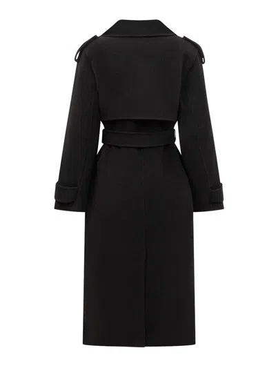 Elisabetta Franchi Coats In Black