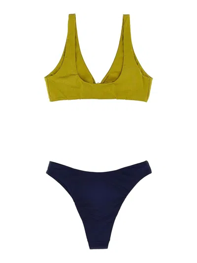 Elisabetta Franchi Two-piece Swimsuit V-neck Top In Multi
