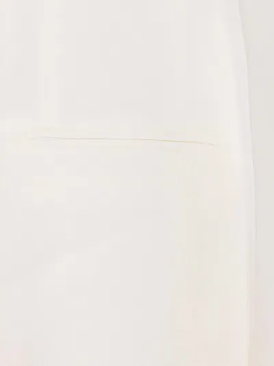 Elisabetta Franchi V-neck Jacket With Notched Lapel And Back Split In White