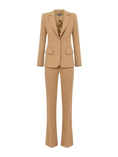 Elisabetta Franchi Dress In Neutral