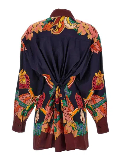 Etro Scarf Shirt In Burgundy