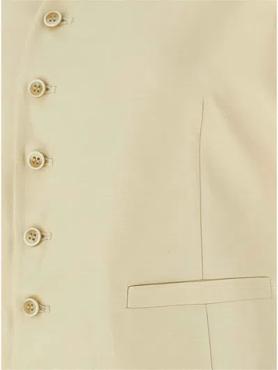 Fabiana Filippi Silk Vest With Adjustable Tie Back In Neutral