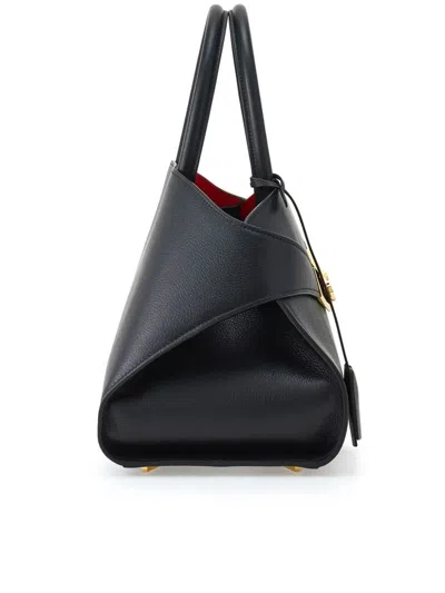 Ferragamo Women Hug Small Leahter Tote Bag In Black