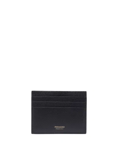 Ferragamo Micro Gancini Textured Finish Clutch Cards Holder