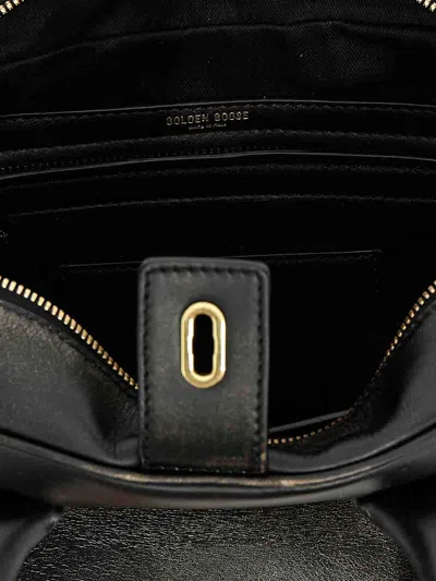 Golden Goose Deluxe Brand Logo Printed Zipped Tote Bag In Black