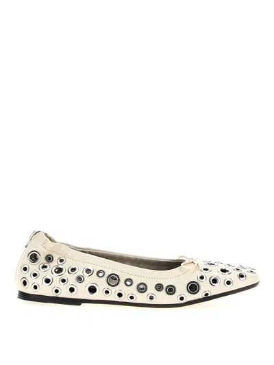 Golden Goose 'amy' Ballet Flats Featuring Metal Eyelets In Yellow