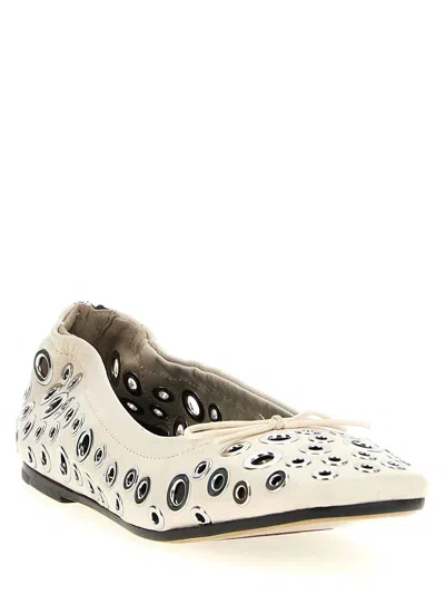 Golden Goose 'amy' Ballet Flats Featuring Metal Eyelets In Yellow