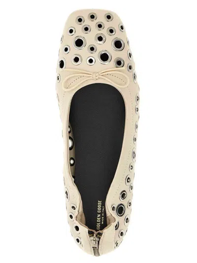 Golden Goose 'amy' Ballet Flats Featuring Metal Eyelets In Yellow