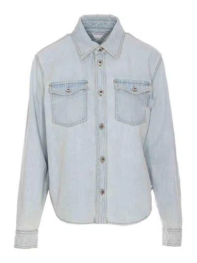 Bottega Veneta Denim Shirt In Blue